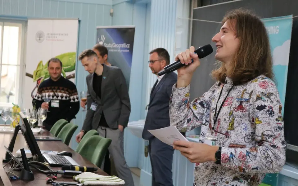 Václav Jícha hosting GeoScience Party